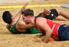 虎扑中国-（成都世运会）沙滩手球——男子半决赛：葡萄牙队胜西班牙队