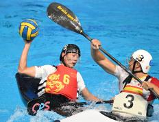 虎扑平台-（成都世运会）皮艇球——男子第5-8名安慰赛半决赛：中国队不敌西班牙队