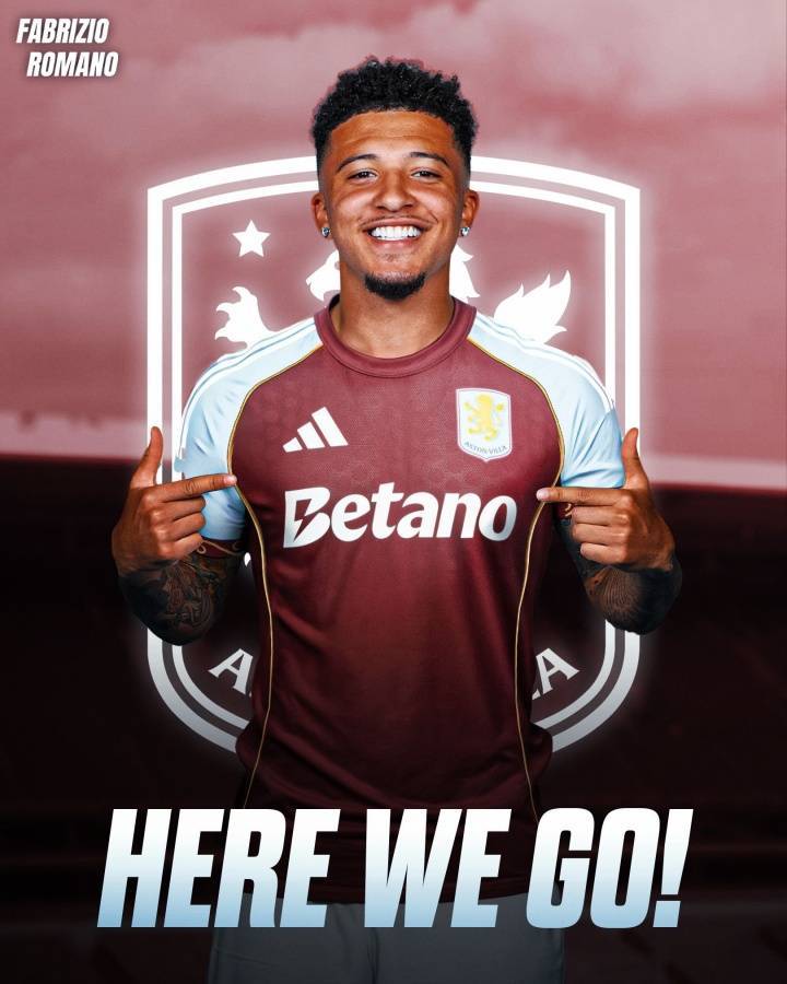 虎扑平台-Here we go！罗马诺：曼联邊(biān)鋒(fēng)桑乔租借加盟阿斯顿维拉