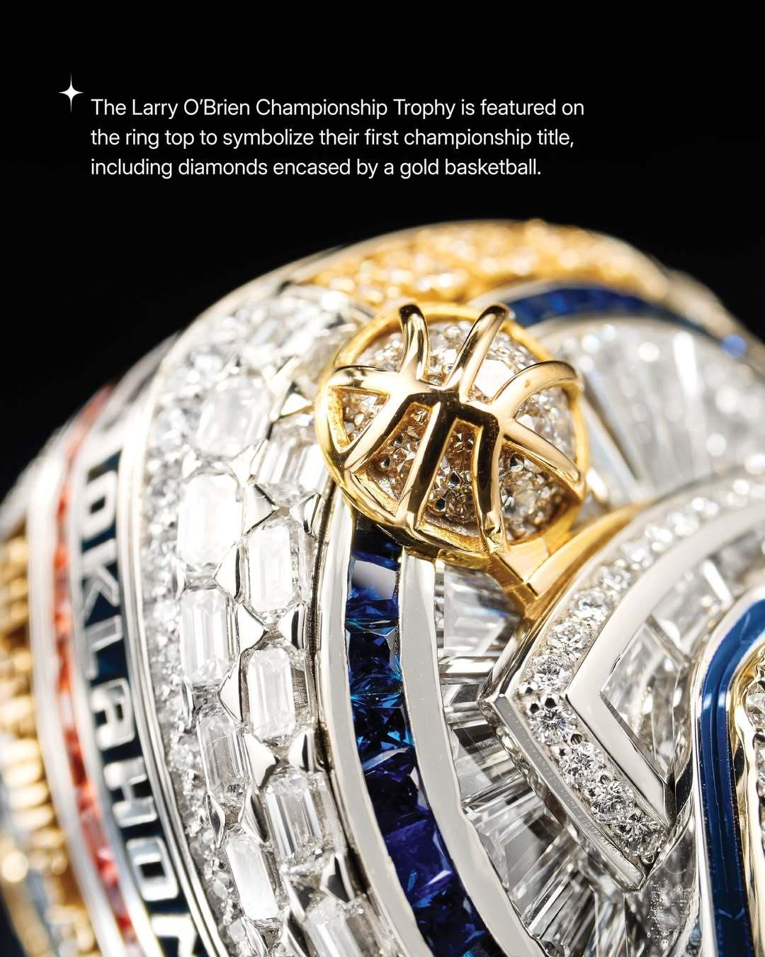 虎扑网址-俄克拉荷马城雷霆队NBA总冠军戒指亮相